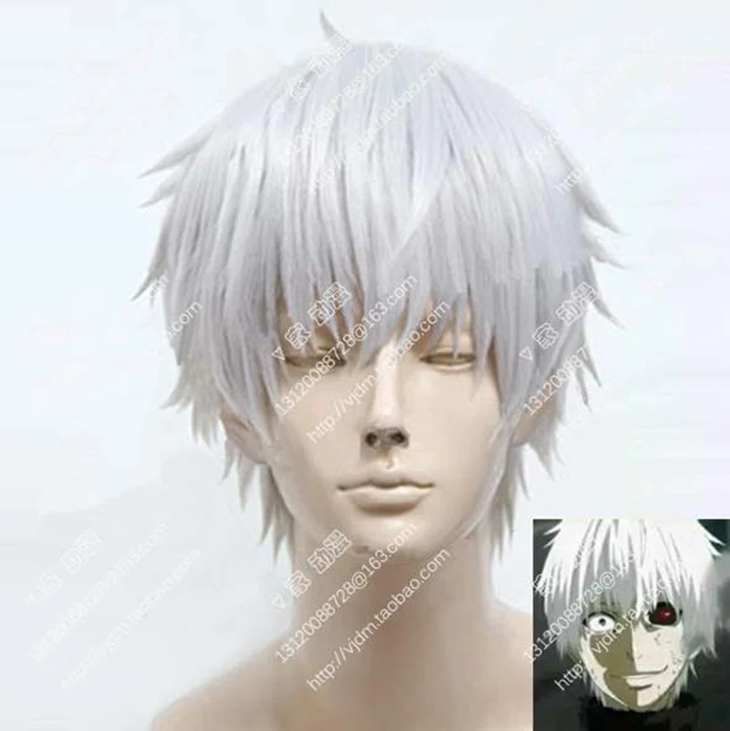 Top Trends: Tokyo Ghoul Kaneki Ken Short Silver White Heat Resistant Hair Cosplay Costume Wig + Free Wig Cap Shoppable Styles