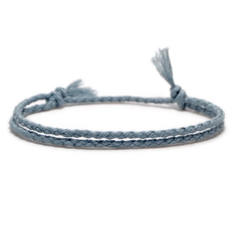 Top Trends: Meetvii Simple Woven Cotton Rope String Bracelet Pray Yoga Handmade Pure Color Chic Tassel Bracelet For Men Women 2020 New Shoppable Styles