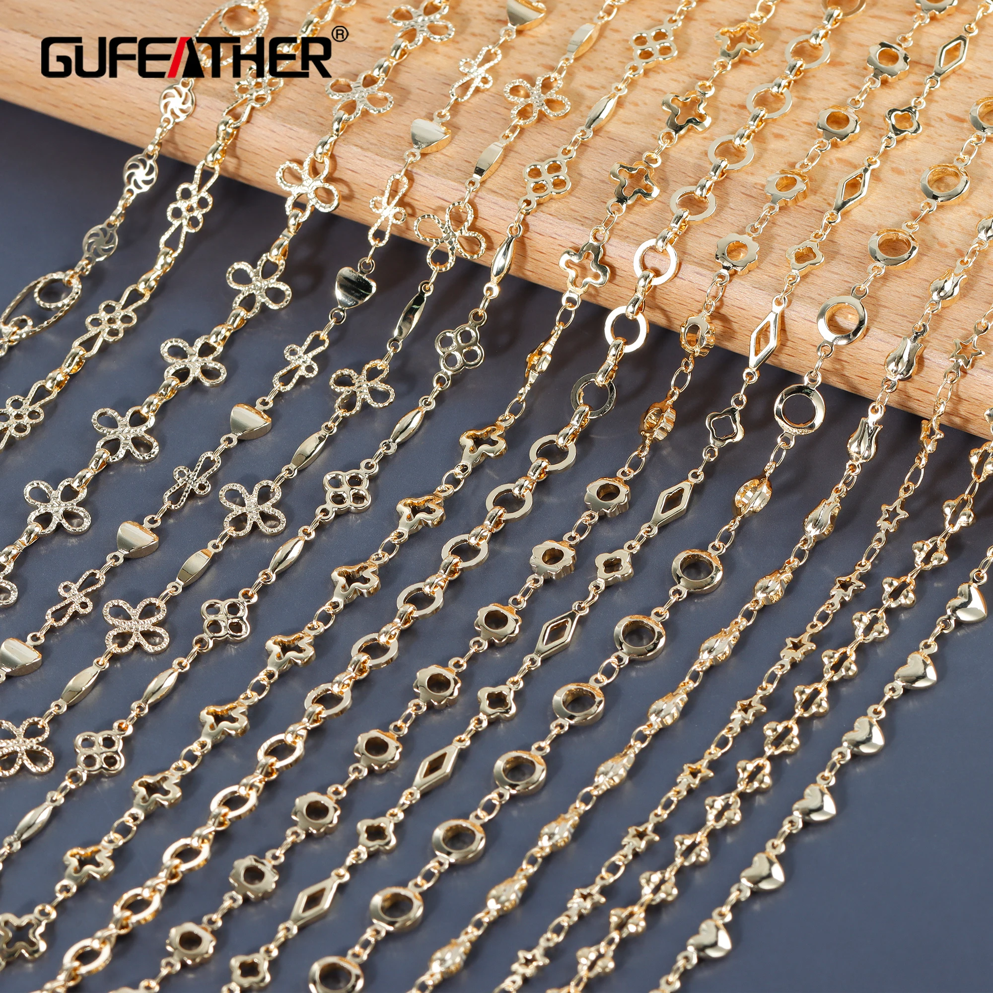 Top Trends: GUFEATHER C164, diy Chain, pass REACH, nickel Free, 18k Gold Plated, copper, charm, jewelry Making Finding, diy Bracelet Necklace, 1m / lot Shoppable Styles