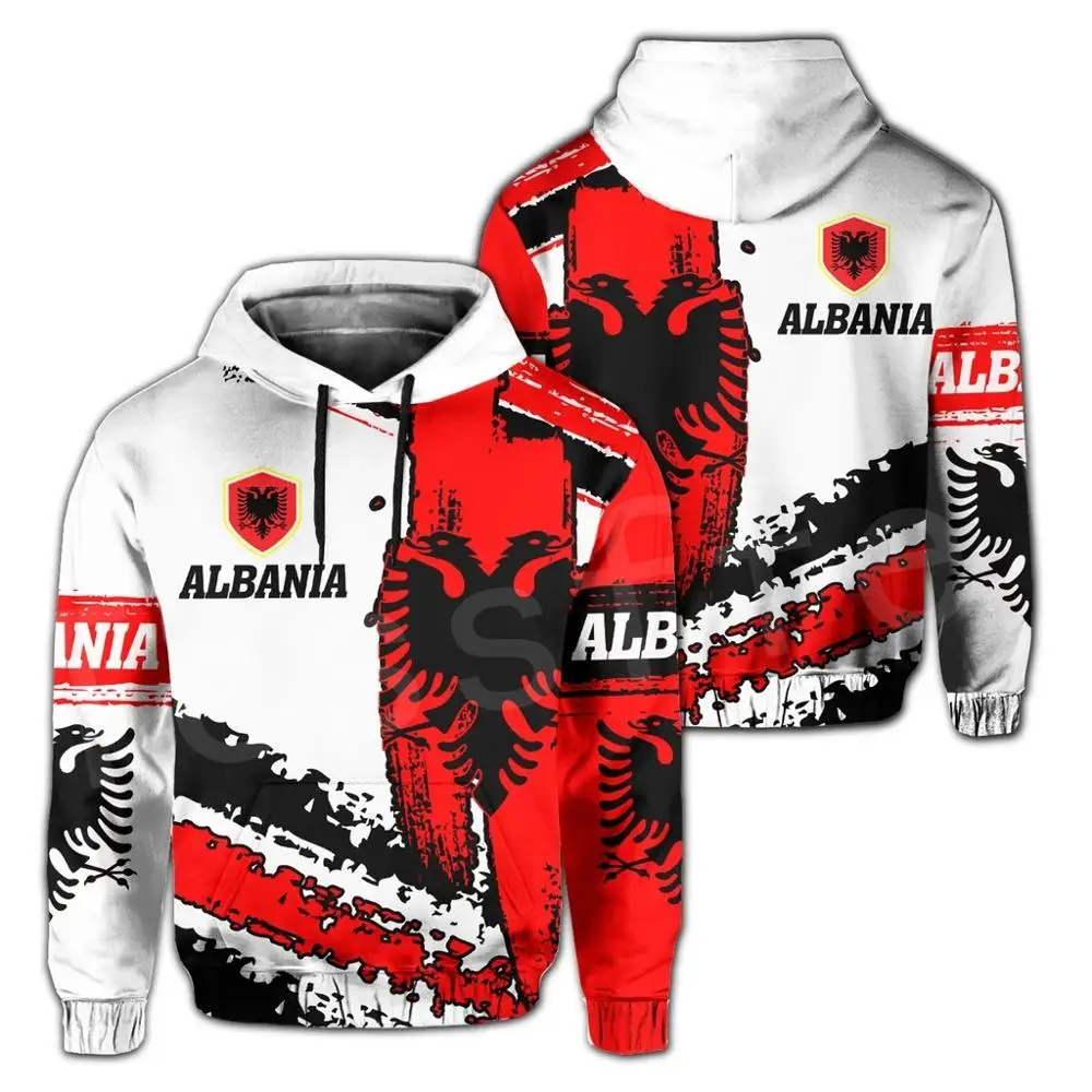 Top Trends: Tessffel Newest Albania Country Flag NewFashion Pullover Long Sleeves Funny Tracksuit Unisex 3DPrint Zipper / Hoodies / Jacket A-8 Shoppable Styles