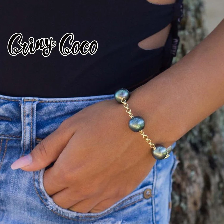 Top Trends: Cring Coco Freshwater Pearl Bracelet Women&#039;s Gold Plated Chain &amp; Link Bracelets 2021 Jewelry Bangles Friends Bracelets On Hand Shoppable Styles