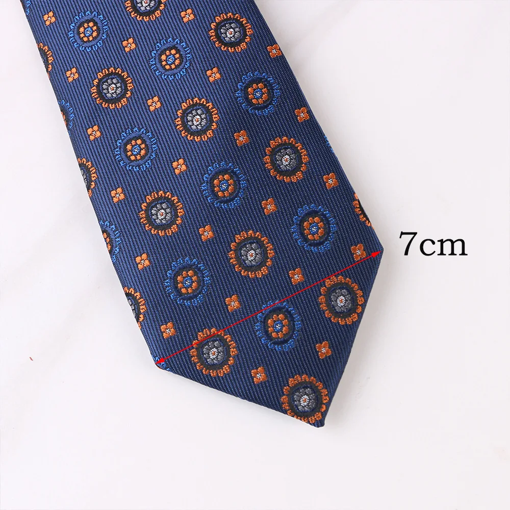 Top Trends: New 7CM Men's Casual Trendy Polyester Silk Floral Checkered Hand Tie Polka Dot Navy Blue Red Shoppable Styles - Image 6