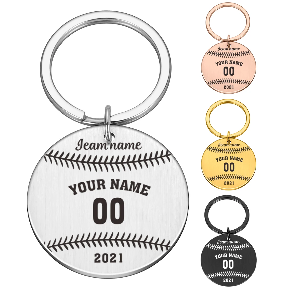 Top Trends: Personalized Keychain Baseball Team Surrounding Custom Name Number Gift To Boyfriend Bestfriend Birthday Meaningful Gift Keyring Shoppable Styles