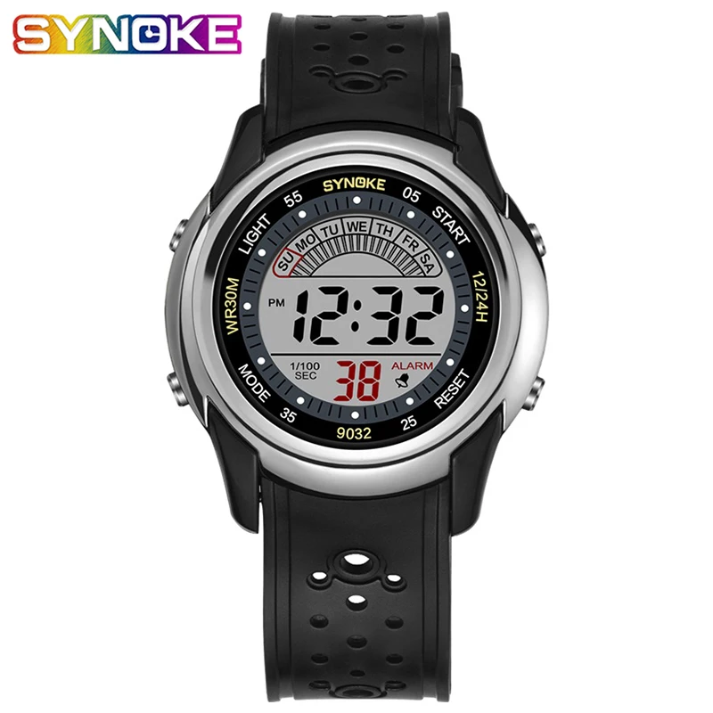 Top Trends: SYNOKE 9032 Children Watch For Kids Sport Digital Boys Watches Resistant Back Light Stop Watch 3Bar Waterproof Kid Watch Shoppable Styles