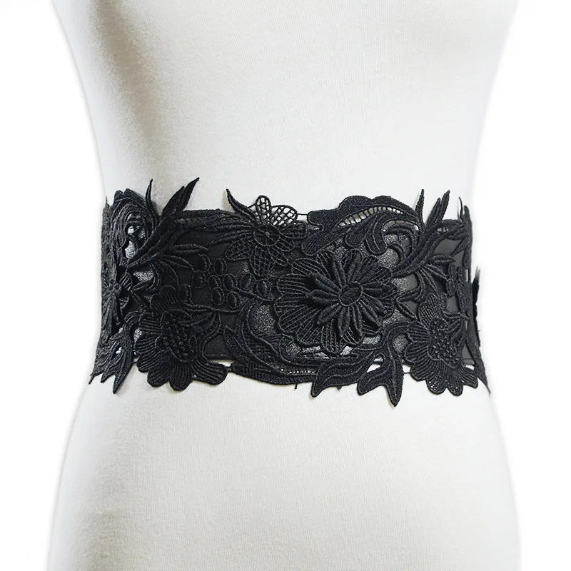 Top Trends: High Quality 2020 New Ladies White / Black Lace Girdle Fashion Sweet Elastic Lace Decoration Women's Wide Girdle Belt Bg-1252 Shoppable Styles