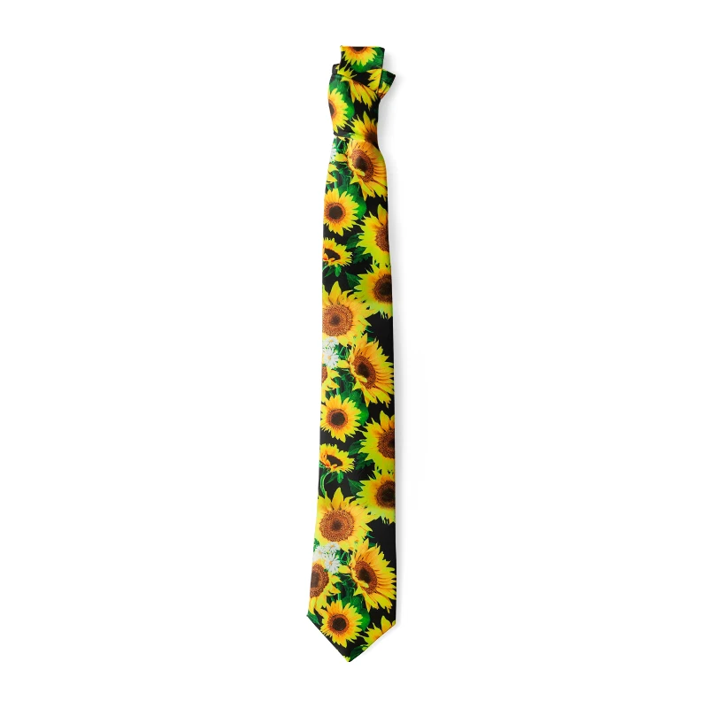 Top Trends: Cartoon Dog Sunflower Print Tie Casual Slim High-quality 8cm Nylon Men Women Necktie Funnny Harajuku Party Dinner Female Men Tie Shoppable Styles - Image 4