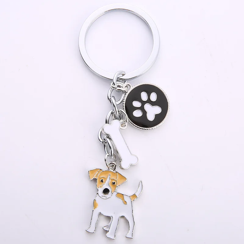 Top Trends: Jack Russell Terrier Keychain For Women Men Bulldog Shepherd Dog Pendant Key Ring Pet Jewerly Friends Christmas Gift Llavero Shoppable Styles