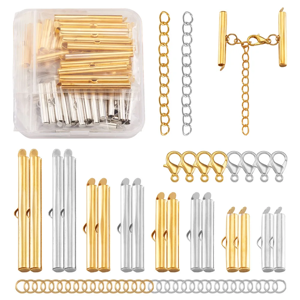 Top Trends: Crimp End Beads Beading Slide On End Clasp Buckles Tubes Extender End Chains Jump Rings Lobster Claw Clasps DIY Jewelry Making Shoppable Styles