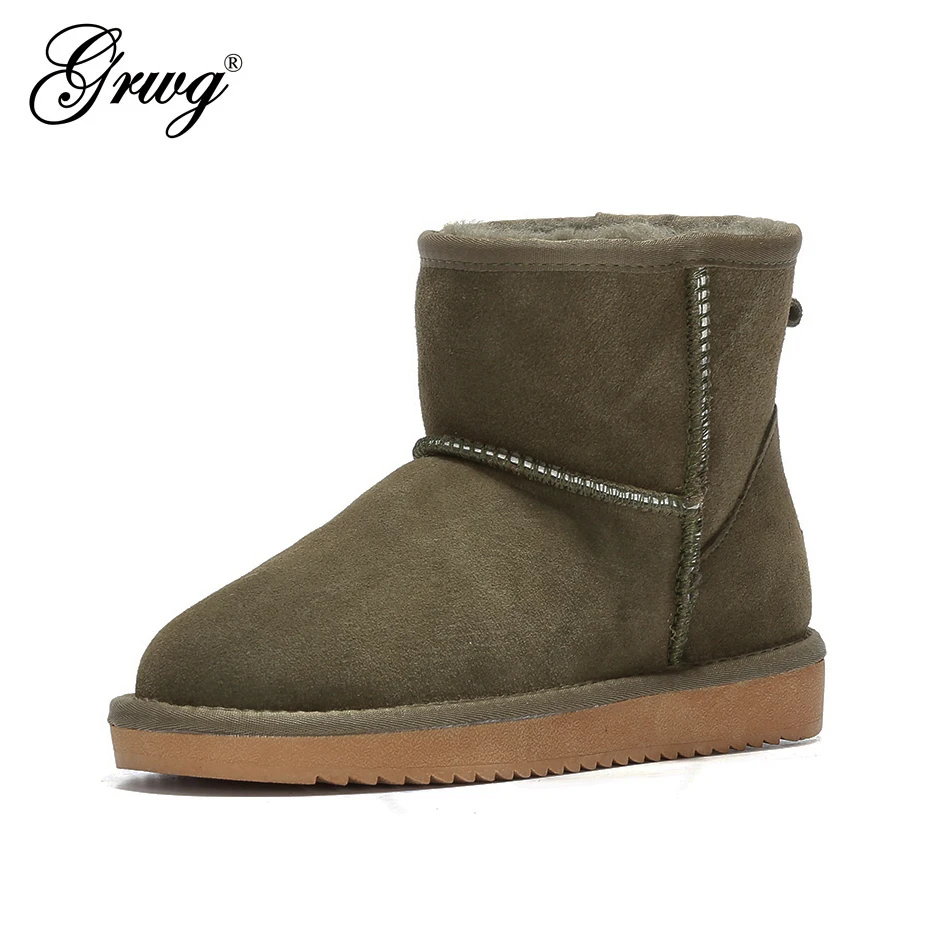 Top Trends: New Arrival Genuine Leather Australia Classic Women Snow Boots Women's Cow Leather Ankle Boots Plus Size Winter Women Shoes Shoppable Styles