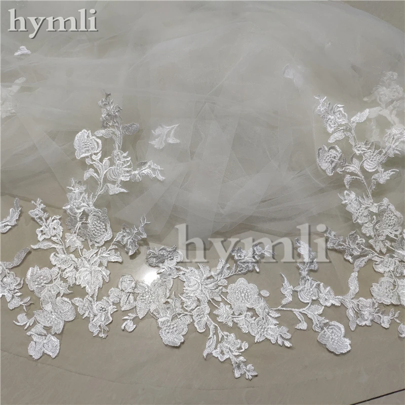 Top Trends: 1 Layer Lace Bridal Veil Cathedral Veil Wedding Accessories Soft Veil Metal Comb In White , Off White , Ivory Shoppable Styles - Image 5