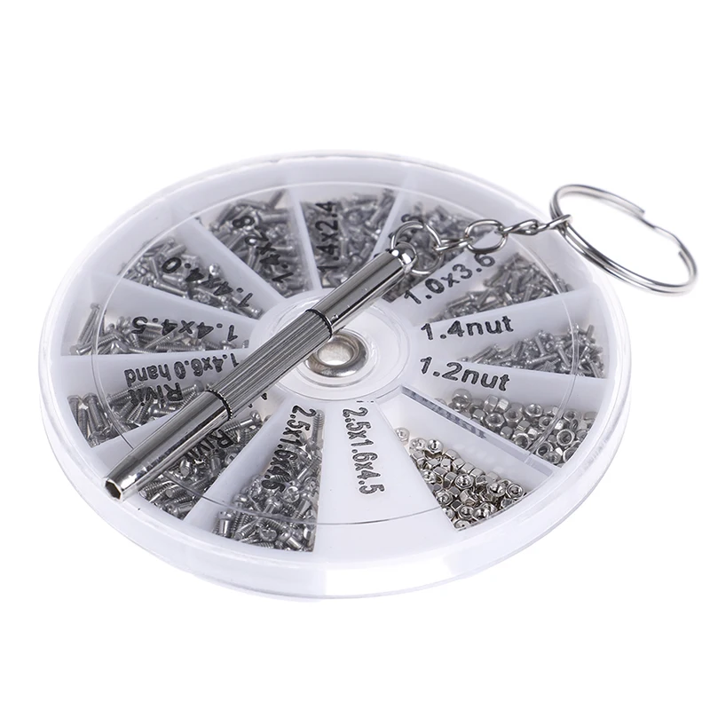 Top Trends: 600pcs / set Universal Micro Glasses Sunglass Watch Spectacles Screws Nuts Screwdriver Repair Kits Tool Box Shoppable Styles