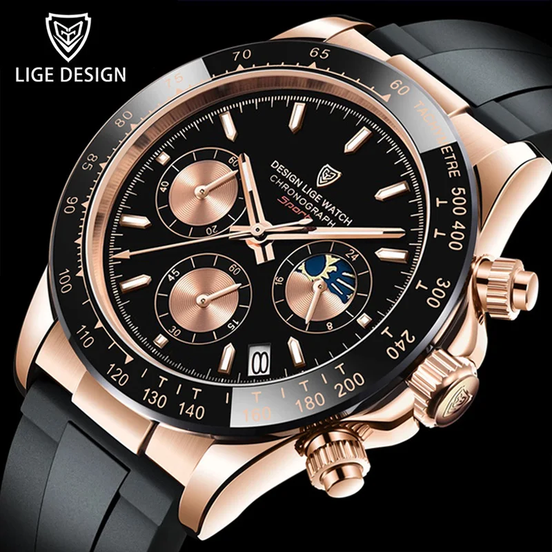 Top Trends: LIGE 2023 Men Watch Top Brand Luxury Waterproof Quartz Watches Wrist Watches For Men Date Sports Silicone Clock Male Montre Homm Shoppable Styles