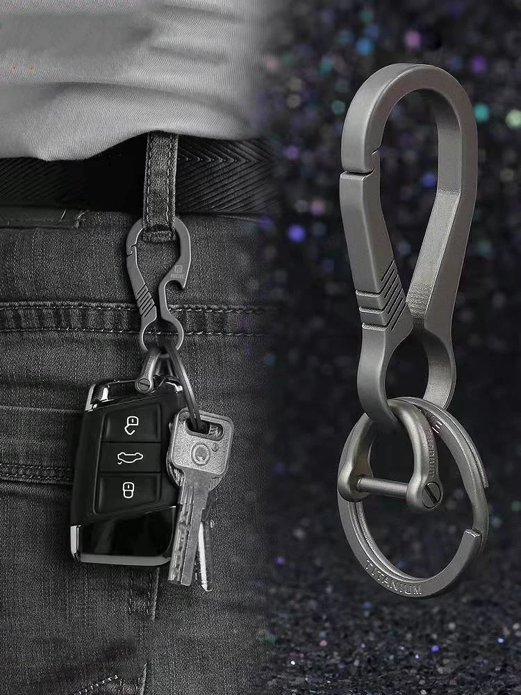 Top Trends: High-End Titanium Keychain Luxury Men Car Key Chain Key Ring Ultra Lightweight EDC Carabiner Holder The Best Gift For Men Shoppable Styles