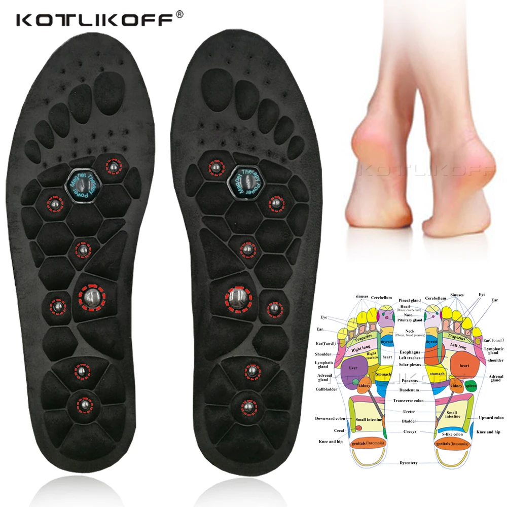 Top Trends: Acupressure Magnetic Massage Insoles For Foot Therapy Reflexology Pain Relief Health Massager Arch Support Shoes Soles Inserts Shoppable Styles