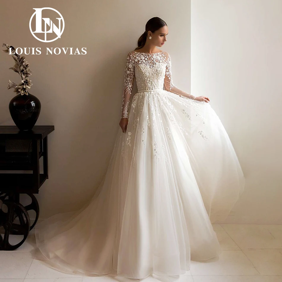 Top Trends: LOUIS NOVIAS A-Line Wedding Dresses For Women 2024 Delicacy Beaded Lace Embroidery Long Sleeve Wedding Gown Vestidos De Novia Shoppable Styles