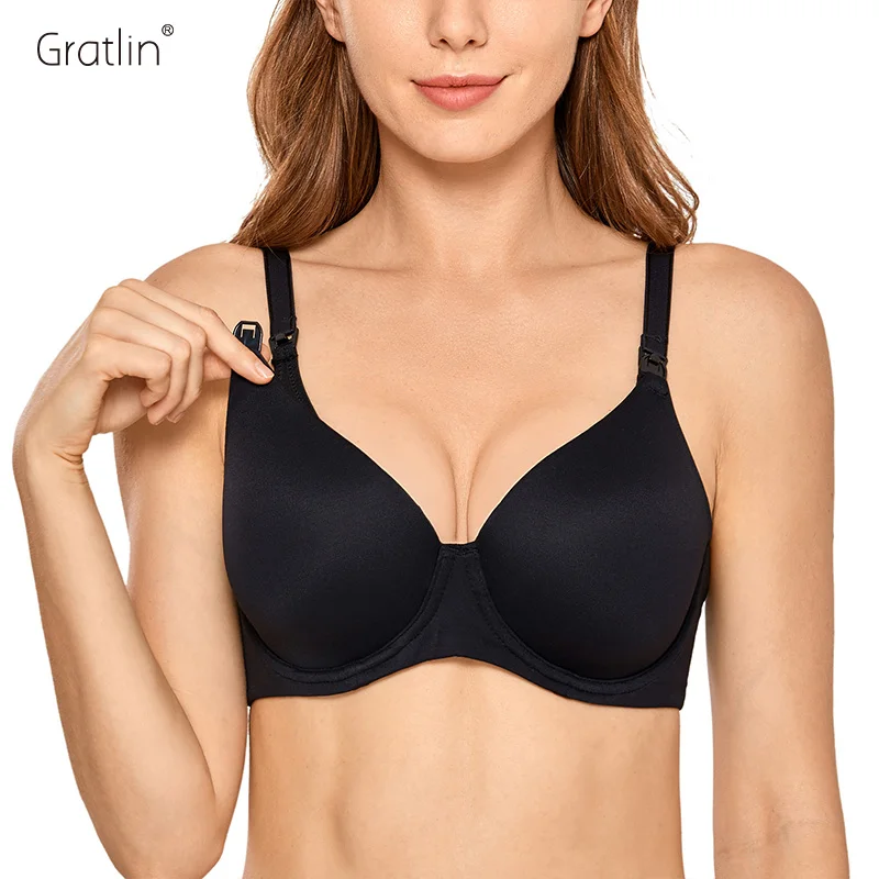 Top Trends: Gratlin Full Coverage Lightly Padded Underwire Nursing Bra Contour Breastfeeding Support For Pregnant Women Lingerie Shoppable Styles