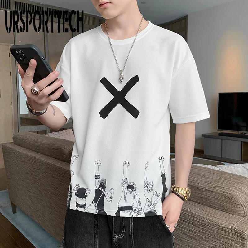 Top Trends: New Style Summer T Shirt Men Streetwear Big Size Short Sleeve O-neck T Shirt Men Print T-shirts For Men Boys Students Tops Tees Shoppable Styles