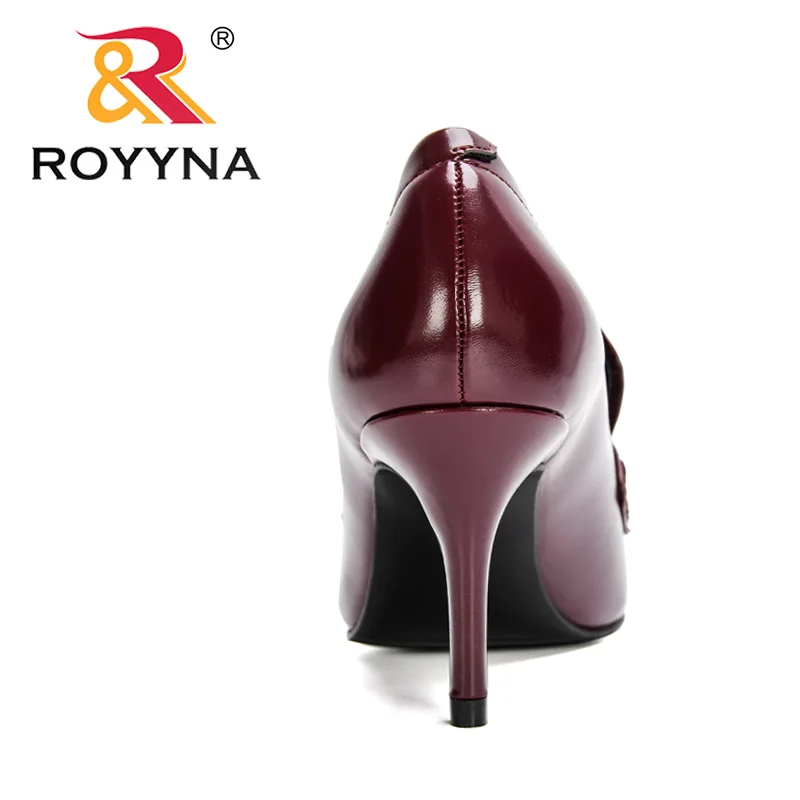 Top Trends: ROYYNA New Designers Original Top Quality Women Pumps Pointed Toe Thin Heels Dress Shoe Nice Leather Wedding Shoes Feminimo Shoppable Styles - Image 3