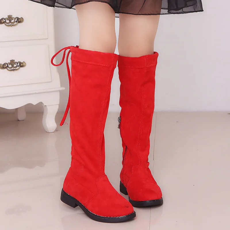 Top Trends: Fashion Girls Boots Children&#039;s Long Boots Soft Knee-High Boots Kids Princess Shoes Autumn Winter Warm Toddler Girls Botas D908 Shoppable Styles