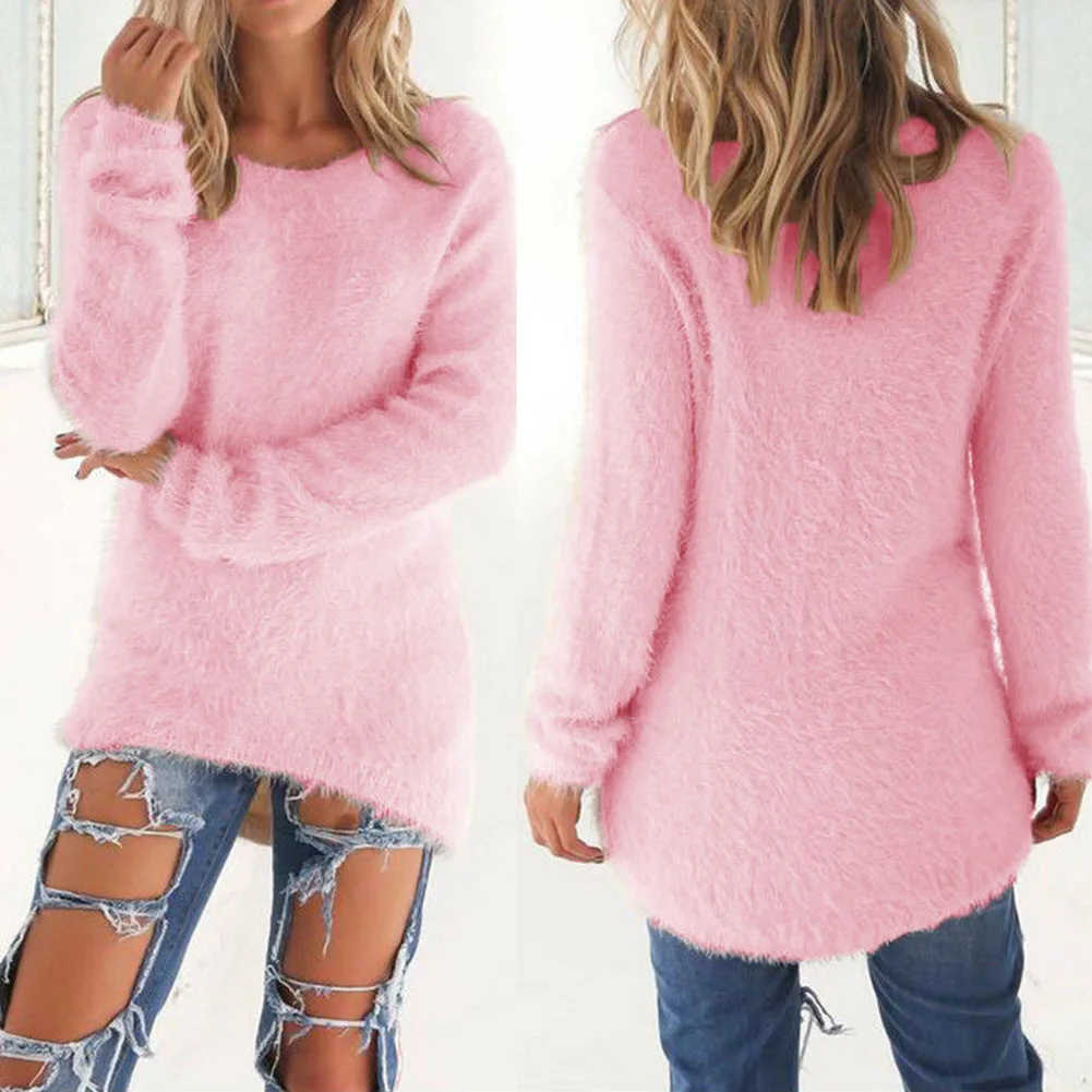 Top Trends: 2022 Women Warm Sweater Spring O-Neck Loose Cotton Knitted Long Sweater Pullover Casual Oversize Blouse Suéteres кофта женская Shoppable Styles