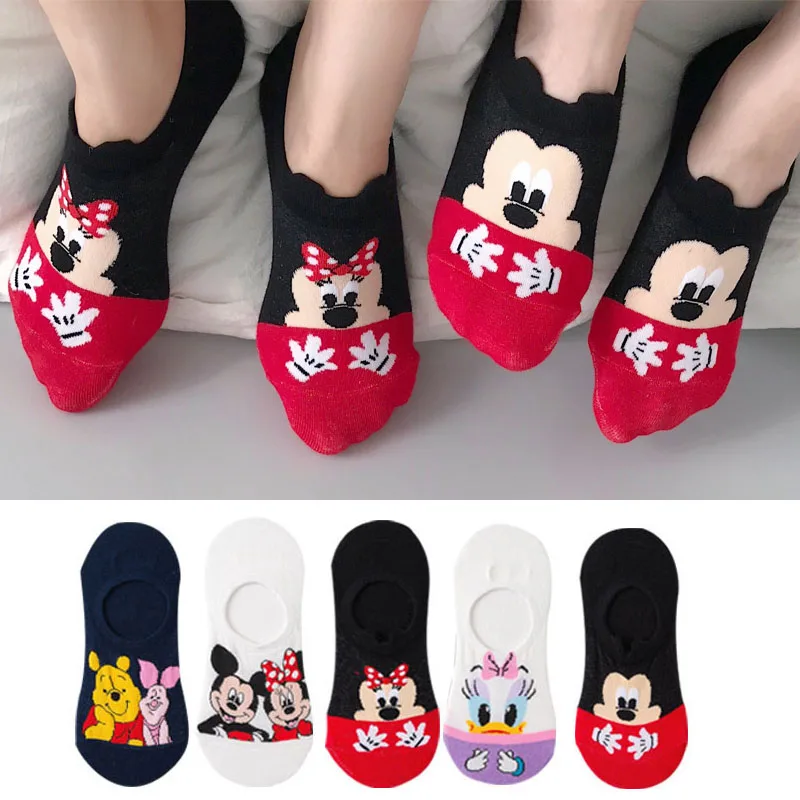 Top Trends: 5 Pairs / Lot Summer Casual Cute Women Socks Animal Cartoon Mouse Duck Socks Cotton Invisible Funny Socks Size 35-41Dropshipping Shoppable Styles