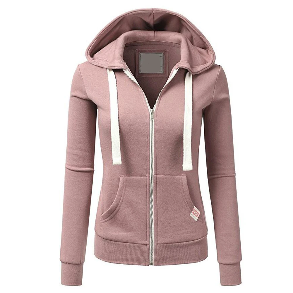 Top Trends: New Autumn Winter Women Sweatshirts Hoodie Long Sleeve Jackets Drawstring Pockets Zipper Coat Cardigan Tops Female Outwear Shoppable Styles