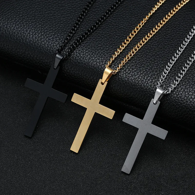 Top Trends: Fashion Cross Pendant Necklace Women Men Stainless Steel Link Chain Charm Necklace Cool Boys Girls Punk Hip Hop Jewelry Gift Shoppable Styles