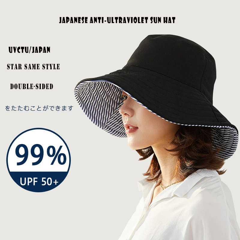 Top Trends: K174 Bucket Hat Double-Sided Panama Hat Women&#039;s Bucket Hat Panama Sombrero Summer Anti-UV Sun Visor Sun Hat Sun Protection Cap Shoppable Styles