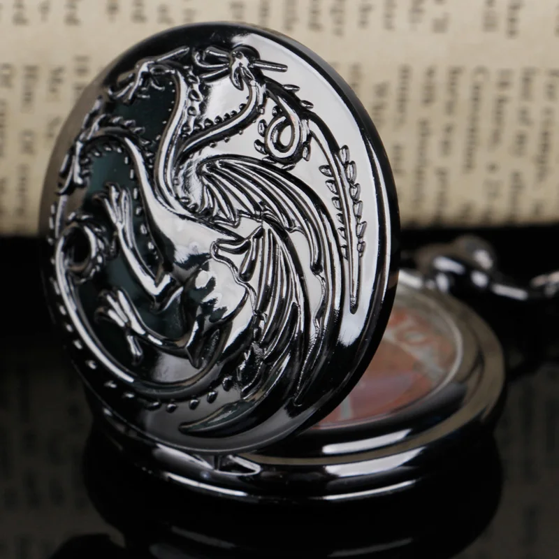 Top Trends: Black Quartz Pocket Watch Game Theme Men Women Necklace Pendant Clock Women Men Gifts CF1259 Shoppable Styles - Image 5