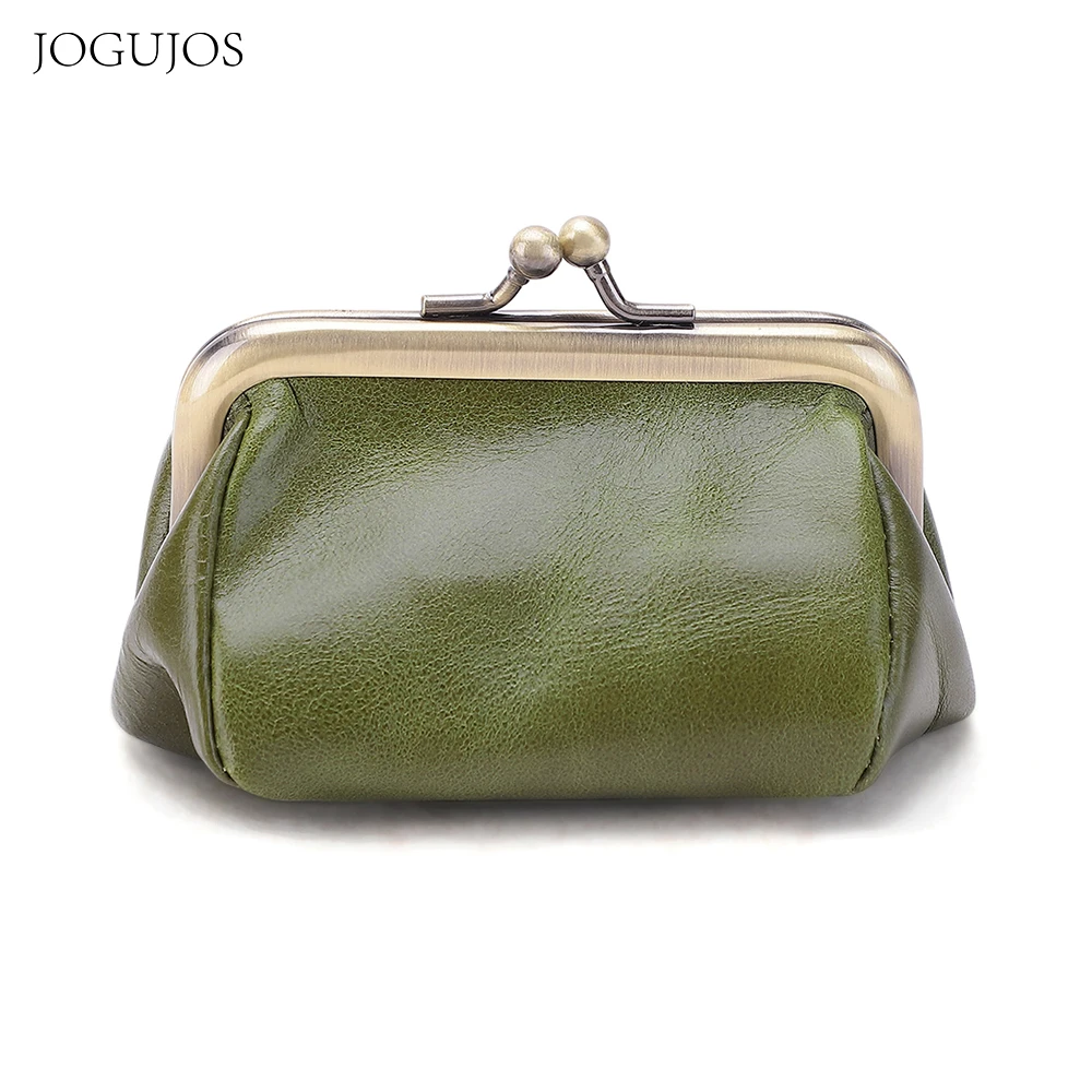 Top Trends: JOGUJOS Fashion Girl Genuine Leather Small Wallet Women Coin Purse Metal Hasp Money Coin Purse Mini Wallet Bag Red Money Bags Shoppable Styles