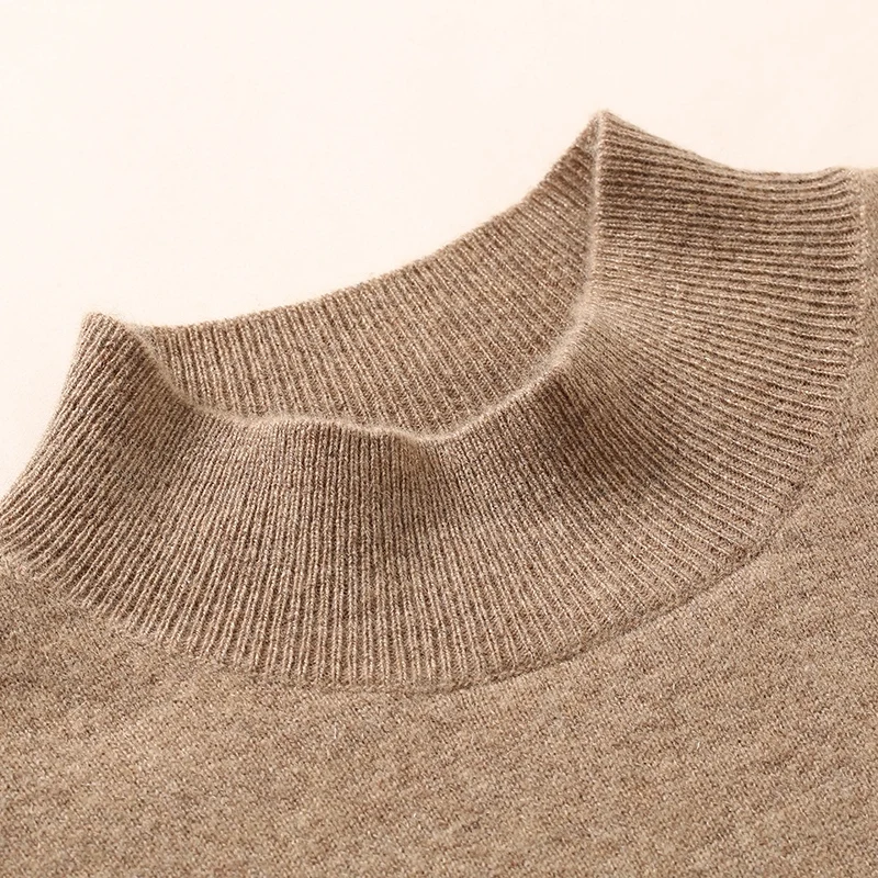 Top Trends: Top Grade Woman Pullover 100% Goat Cashmere Knitting Jumpers 2020 Winter New Half-high Oneck Soft Warm Sweater Female Clothes Shoppable Styles - Image 3