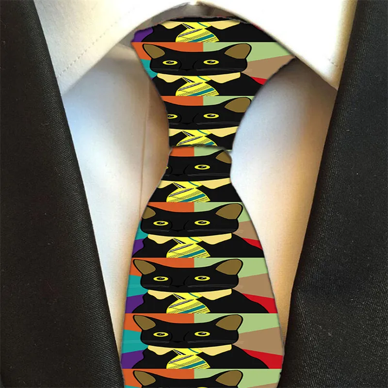 Top Trends: 3D Printing Casual Neck Ties For Men Polyester Casual Suits Gravatas Slim Mens Neckties Funny Party Business 8cm Width Men Ties Shoppable Styles - Image 5