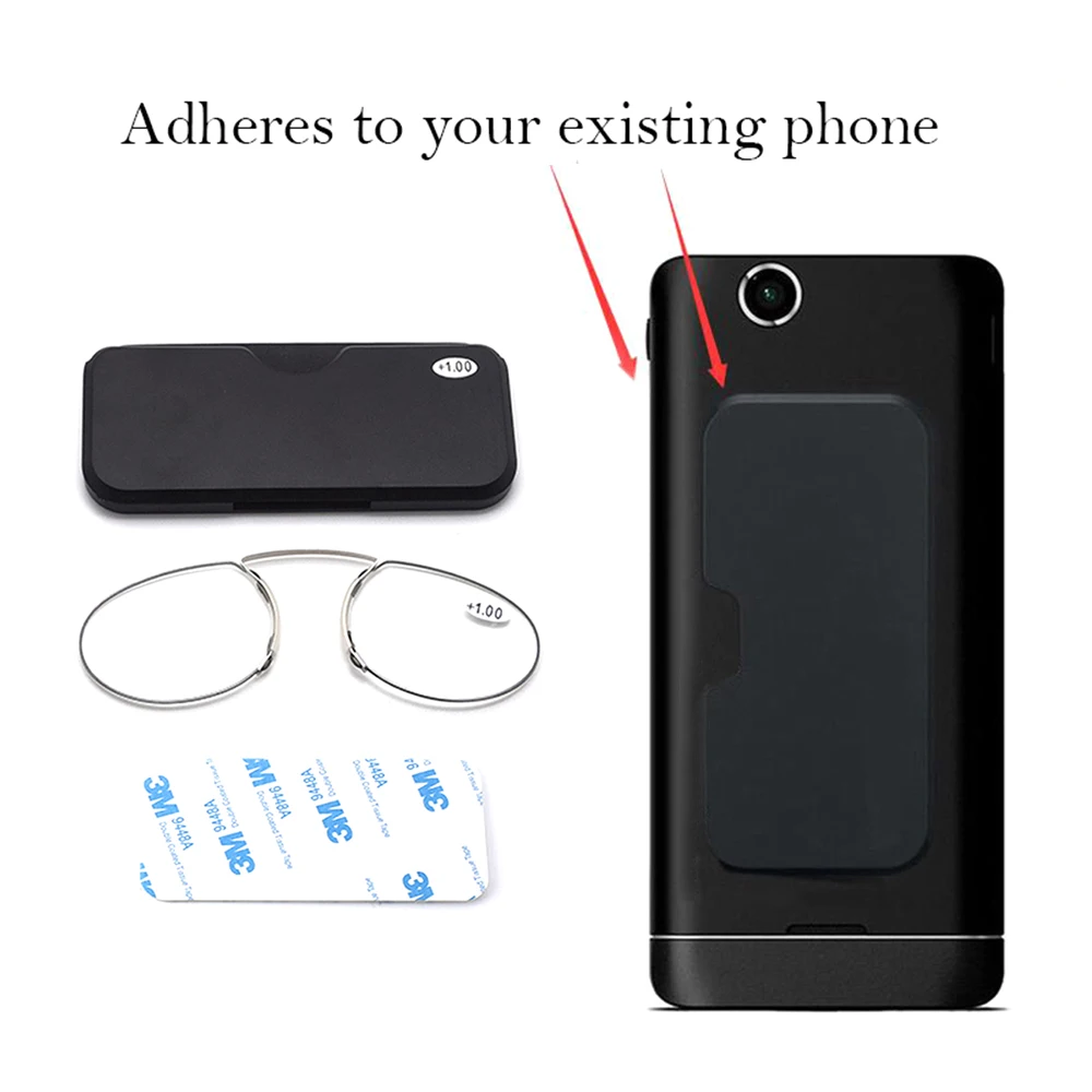 Top Trends: Mini Reading Glasses Men Women Nose Clip Reader Blue Light Blocking Portable Wallet Presbyopic Eyeglasses With Case Eyewear 2023 Shoppable Styles - Image 2