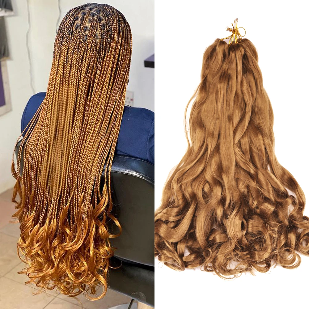 Top Trends: Loose Wave Spiral Curl Crochet Hair Synthetic Braids Ombre Pre Stretched Braiding Hair Extensions For Women French Curls Shoppable Styles