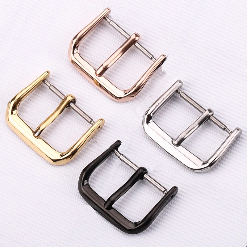 Top Trends: Stainless Steel Watch Strap Buckle Silver Gold Black Polished Metal Watchband Clasp 16mm 18mm 20mm 22mm Watch Accessories Shoppable Styles