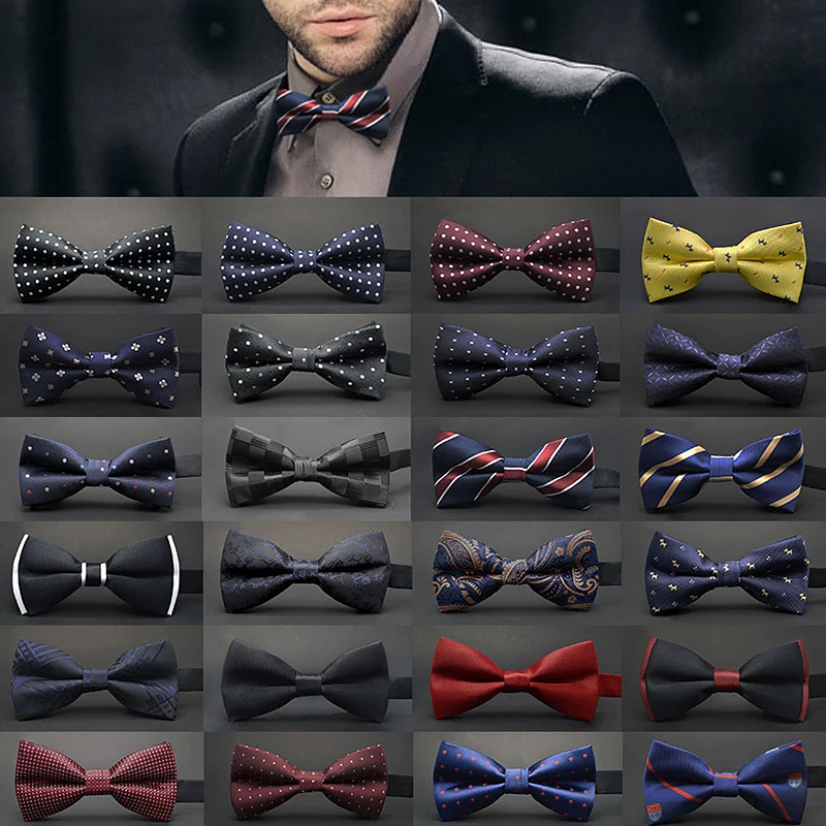 Top Trends: 43Colors Bow Tie For Men Classic Printed Collar Tie Wedding Party Formal Business Grooming Accessories Gifts For Men Original Shoppable Styles