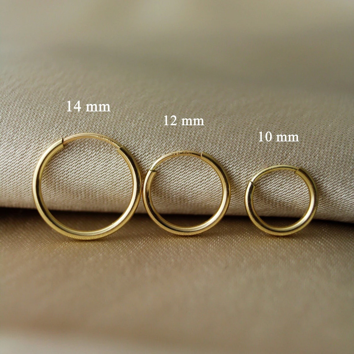 Top Trends: 14K Gold Filled Endless Hoop Earrings 10 Size Gold Jewelry Gold Hoop Earrings Brincos Pendientes Oorbellen Boho Women Earrings Shoppable Styles