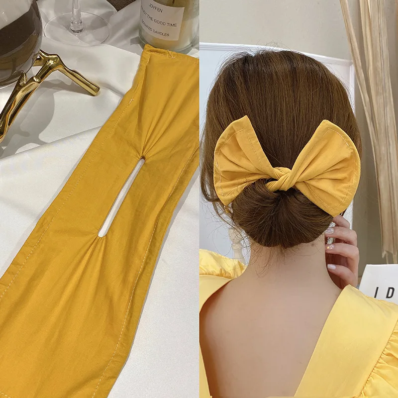 Top Trends: Fashion Female Magic Twisting Lazy Long Hair Curly Hair Artifact Printing Bow Headband Hair Accessories Headband Hair Curler Shoppable Styles - Image 3