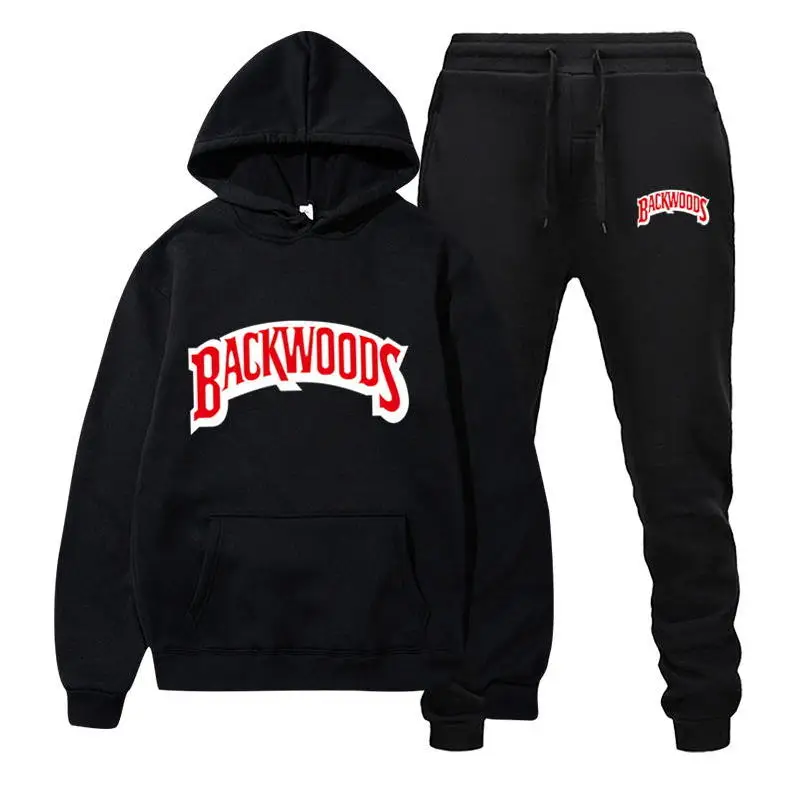 Top Trends: Fashion Brand Backwoods Men&#039;s Set Fleece Hoodie Pant Thick Warm Tracksuit Sportswear Hooded Track Suits Male Sweatsuit Tracksuit Shoppable Styles