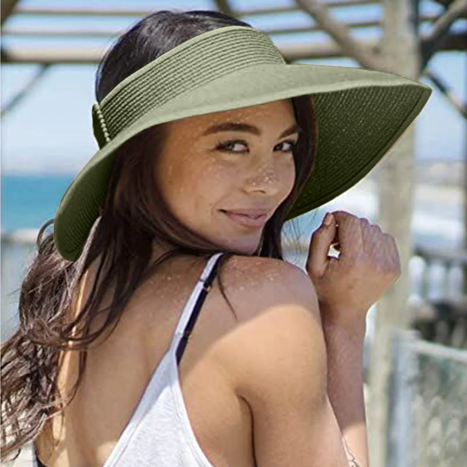 Top Trends: 2021 Summer Folding Empty Top Hat Straw Hat Sun Hat Beach Hat UV Protective Sunshade Sun Hat Panama Women's Straw Hat Shoppable Styles