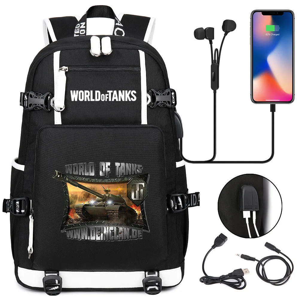 Top Trends: Game World Of Tanks Backpack Women Men Multifunction Waterproof USB Charging Laptop Backpack School Travel Bags For Boys Girls Shoppable Styles