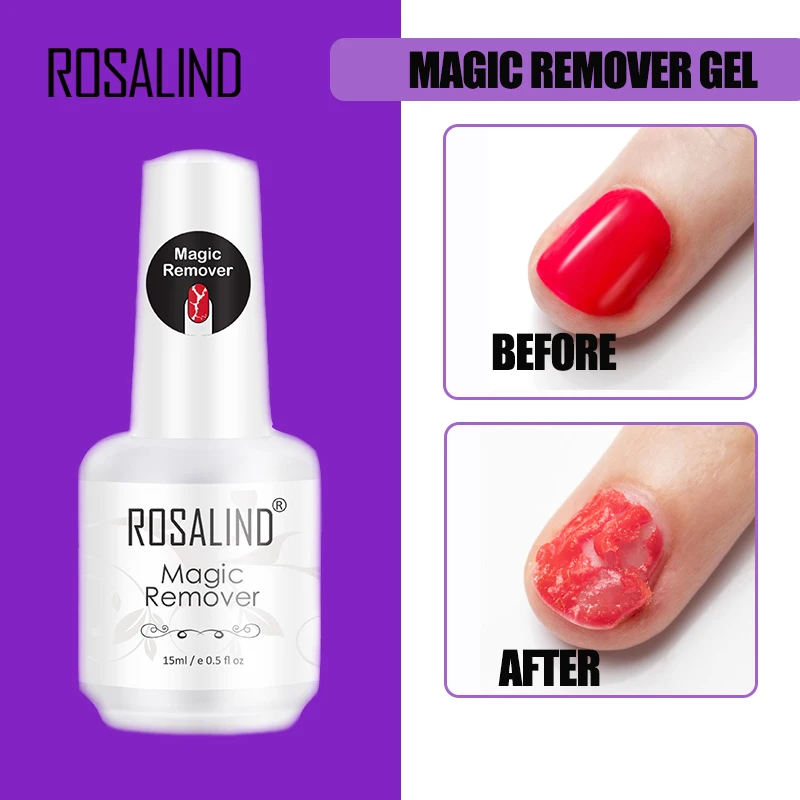 Top Trends: ROSALIND Magic Fast Remover Nail Gel Polish Remover UV Gel Polish Delete Matt Primer Acrylic Base Top Coat Clean Remover 15ML Shoppable Styles