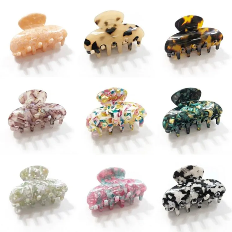 Top Trends: 2021 Newest Acetate Hair Claw Clips Women Barrette Clamp Jelly Colors Ponytail Crab Girls Hair Hairpin Hair Styling Accessories Shoppable Styles