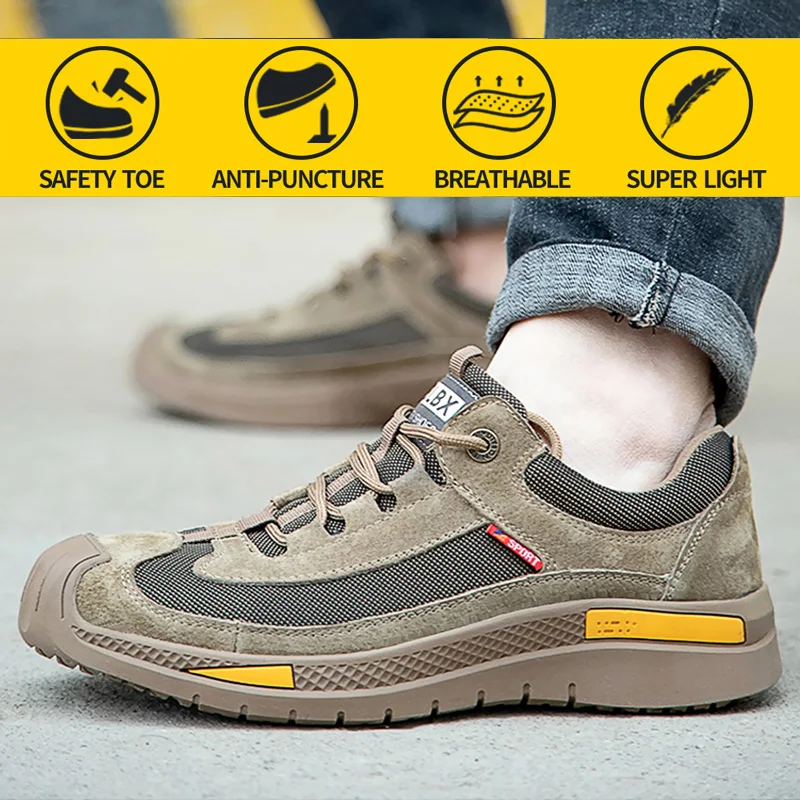 Top Trends: Safety Shoes Puncture-Proof Wear Resistant Mens Sneakers Breathable Comfortable Flexibility Compression Resistance Work Shoes Shoppable Styles