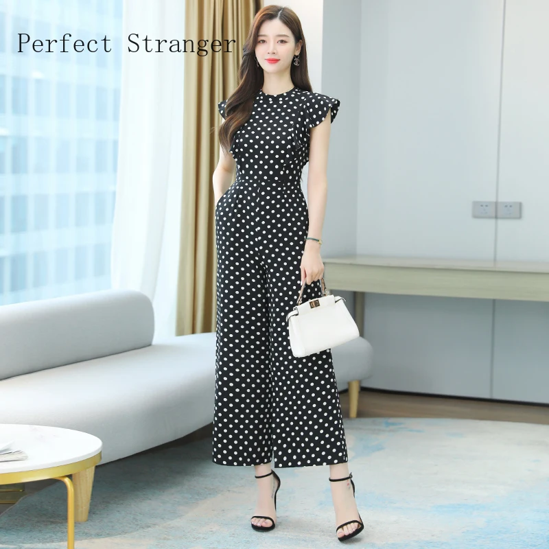 Top Trends: Jumpsuits For Women 2021Summer New Arrival One Piece Outfit Black Dots Jumpsuit Women Dropshipping Shoppable Styles