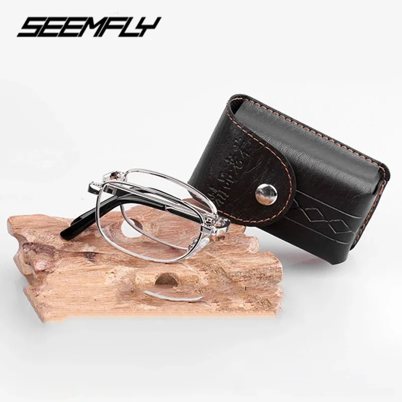 Top Trends: Seemfly Foldable Alloy Reading Glasses Women Men Folding Prosbyopic Glasses Ultralight + 0.5 0.75 1.0 1.25 1.5 1.75 2.0 2.5 3.0 Shoppable Styles