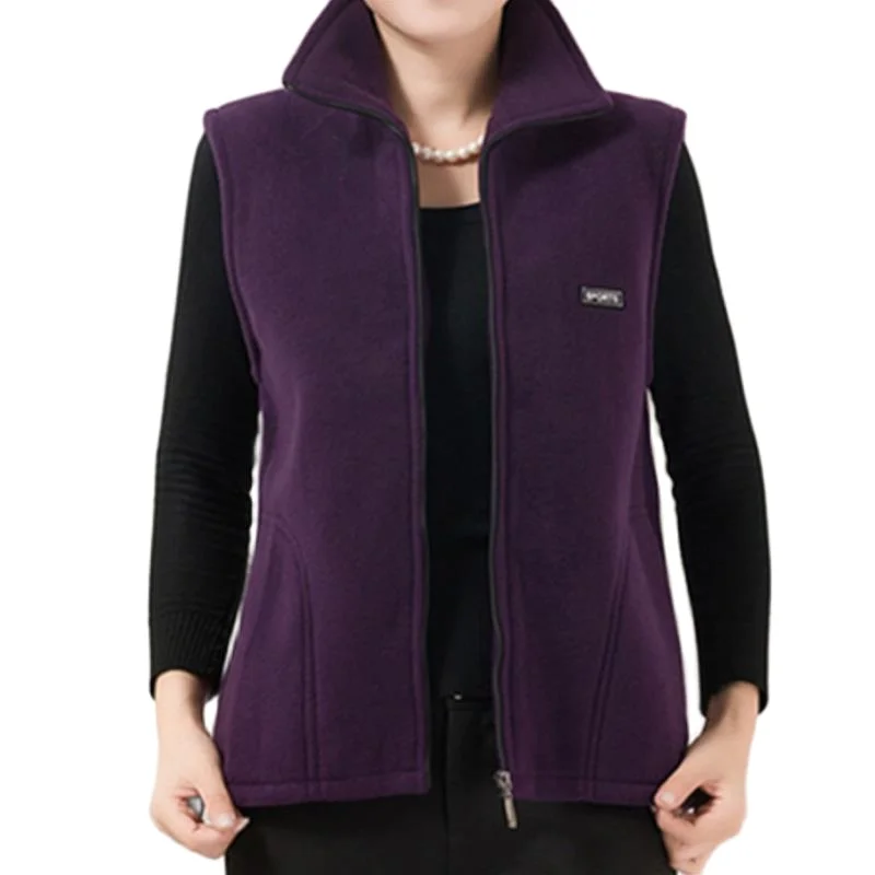 Top Trends: Hot Large Yard In Older Fleece Vest Waistcoat Spring Fertilizer To Increase Women's New Mother Jacket Size L-4XL Shoppable Styles