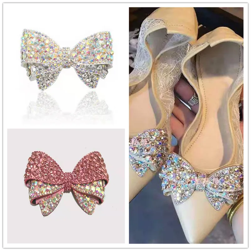 Top Trends: 1pc Luxury Jewelry Bowknot Bow Crystal Bridal Wedding Party High Heels Shoes DIY Manual Rhinestone Shoe Decorations Shoe Flower Shoppable Styles