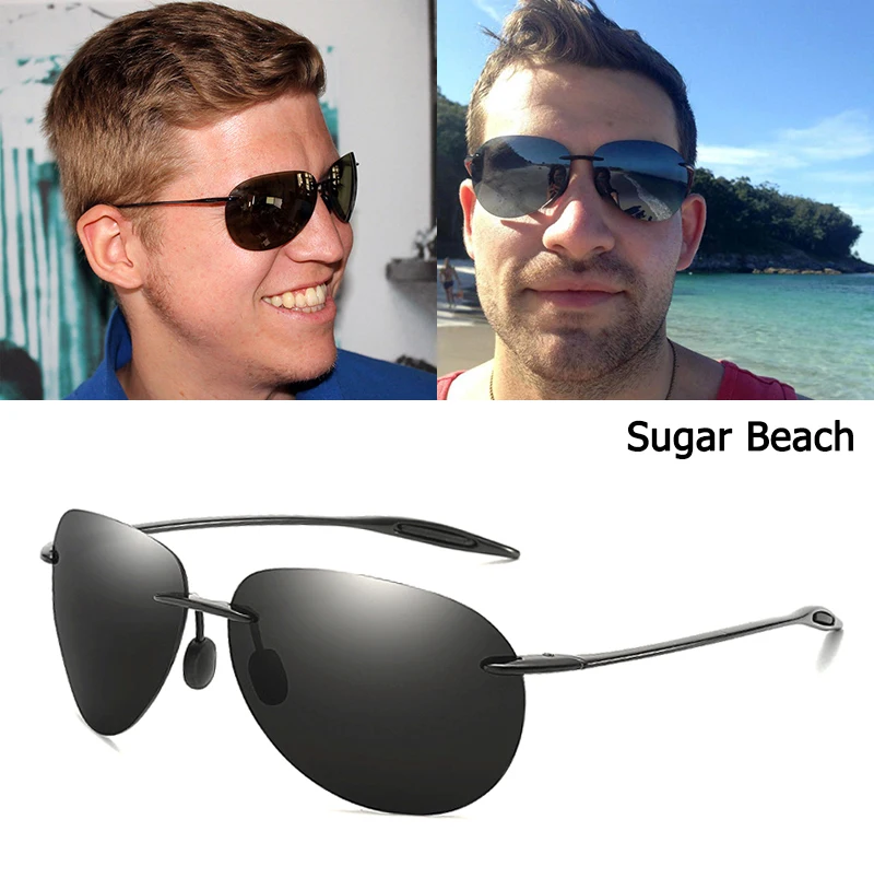 Top Trends: JackJad Fashion Sport TR90 Rimless Frame SUGAR BEACH Style Sunglasses Men Polarized Pilot Brand Design Sun Glasses Oculos Sol Shoppable Styles