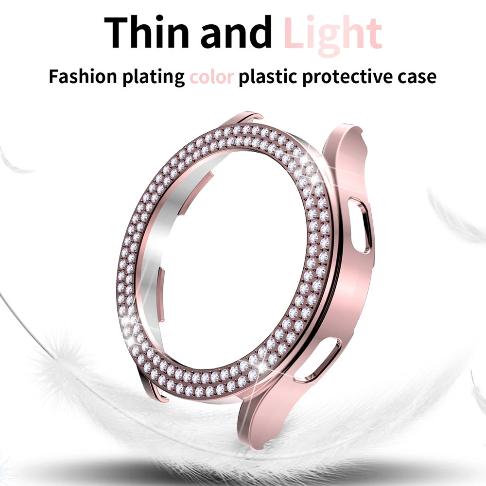 Top Trends: Women Diamond Hollow Cover For Samsung Galaxy Watch 6 5 4 40mm 44mm Case Hard PC Bumper Bling Frame Exquisite Jewelry Shell Shoppable Styles - Image 2